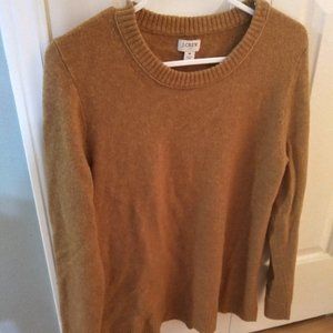 J Crew Women's Camel Crew Neck Sweater